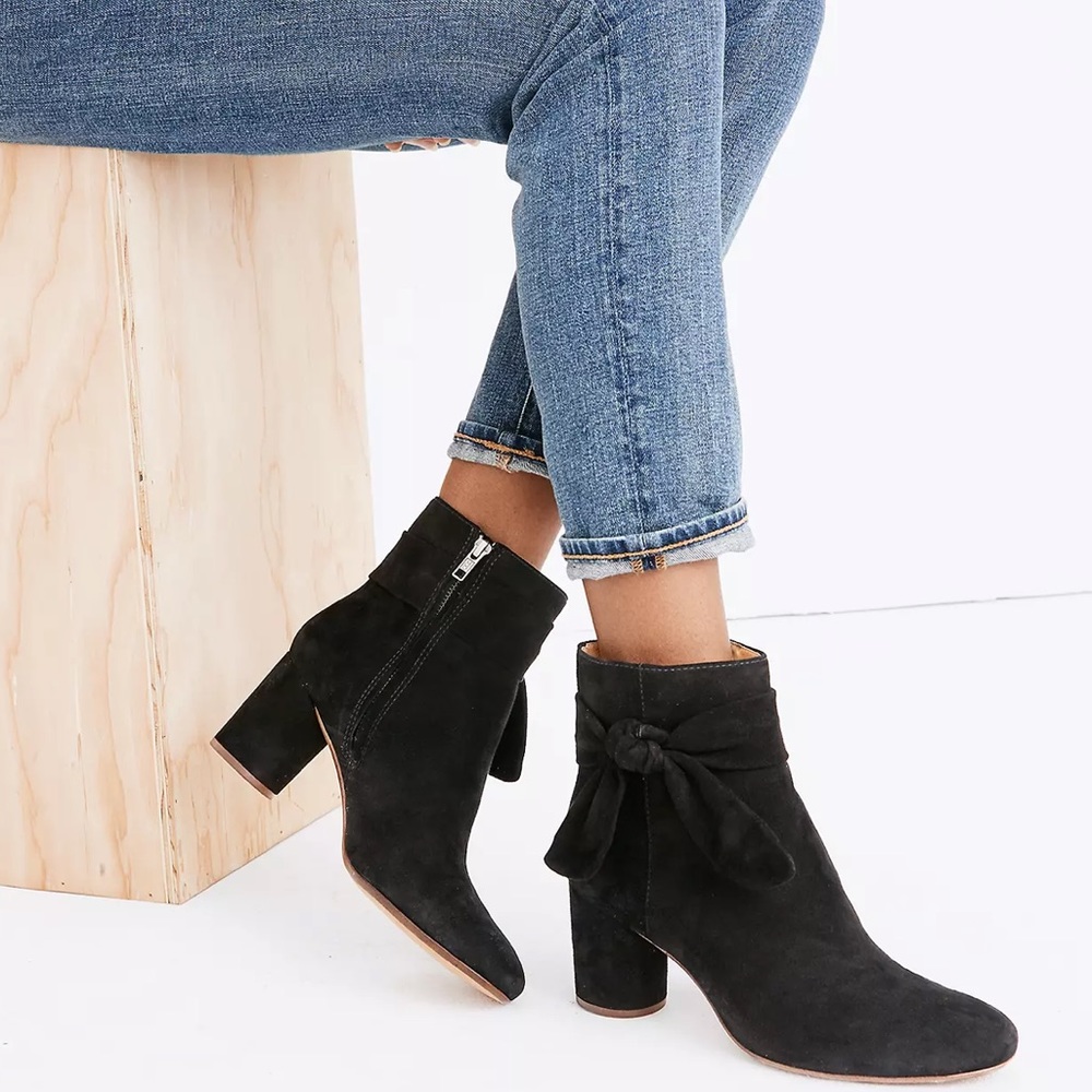 New!!Madewell the Esme Bow Boot in Suede size 8.5
